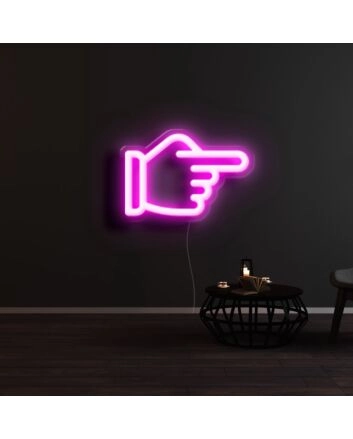 Index Finger Neon Sign
