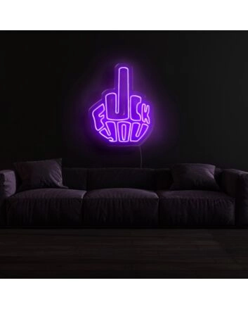 Middle Finger Fck You Neon Sign