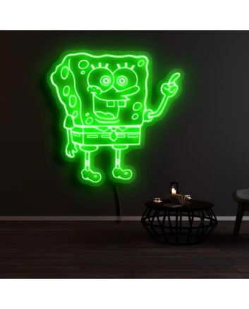 Spongebob Index Finger Neon Sign