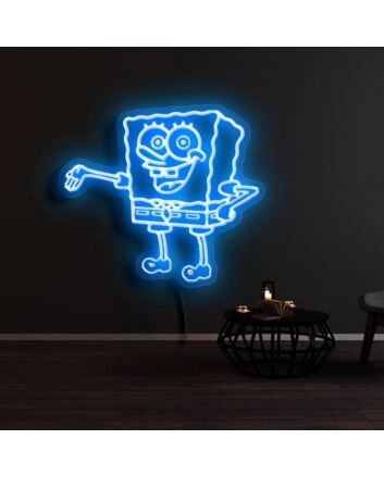 Spongebob Reaching Hand Neon Sign