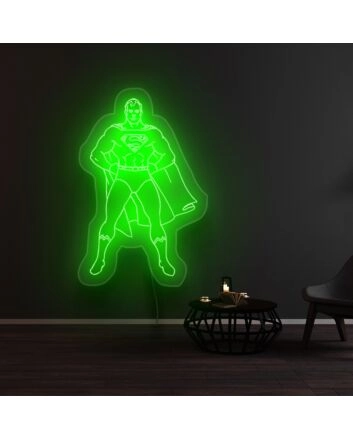 Superman Classic Pose Neon Sign