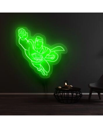 Superman On Mission Neon Sign