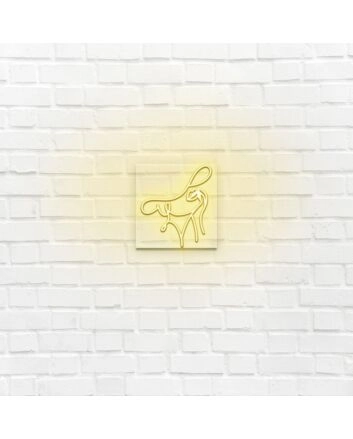 Lady Hat Face LED Neon Sign