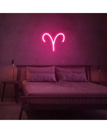 Aries Zodiac Neon Sign