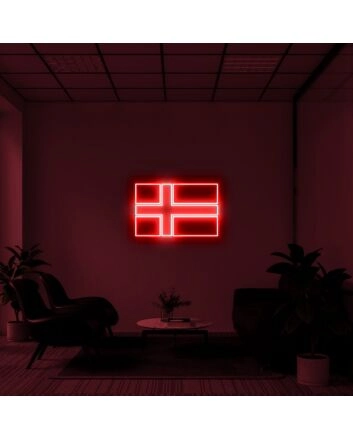 Denmark Flag Neon Sign