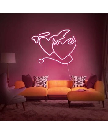 Devil Hearts Neon Sign