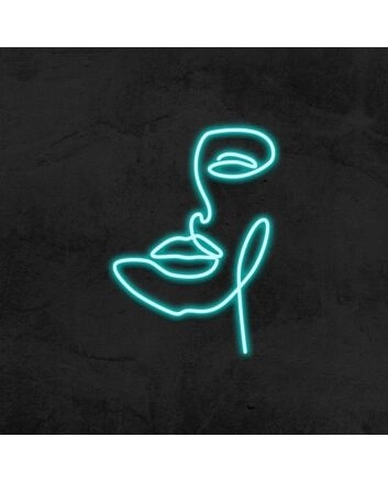Face Line Neon Sign