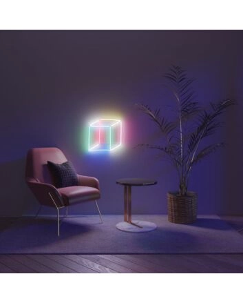 Geometric Cube Neon Sign