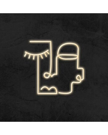 Graphic Face Neon Sign