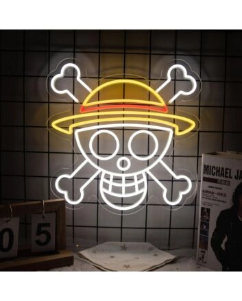 Skull with sun hat LED Neon Sign