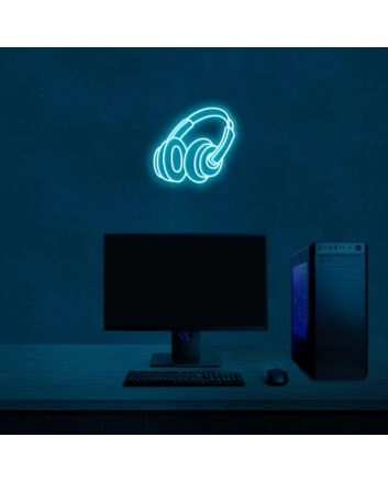 Headphones Neon Sign