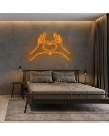 Heart Fingers Neon Sign