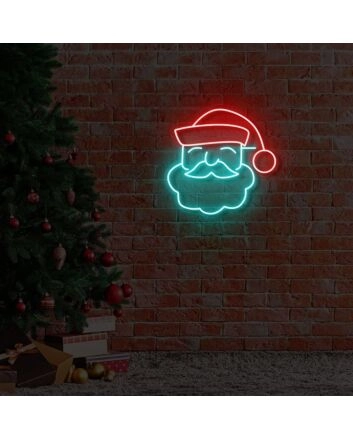 Santa Face LED Neon Sign