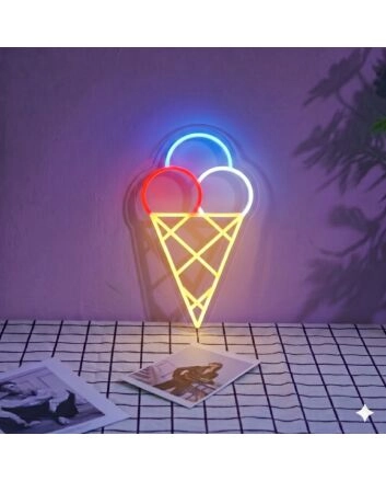 Ice Cream With 3 Balls Neon Sign