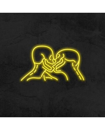 Kissing Skulls Neon Sign