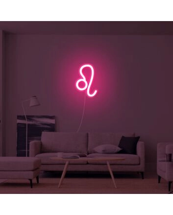 Leo Zodiac Neon Sign