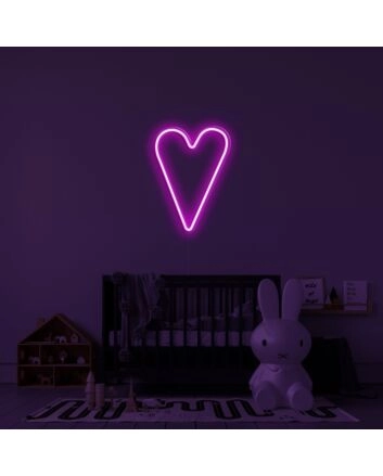Long Heart Neon Sign