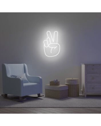 Peace Hand Neon Sign