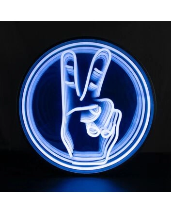 Peace Infinity Mirror Neon Sign