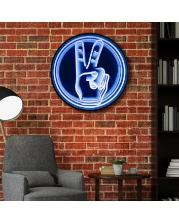 Peace Infinity Mirror Neon Sign