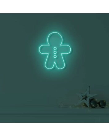 Gingerbread Man LED Neon Sign