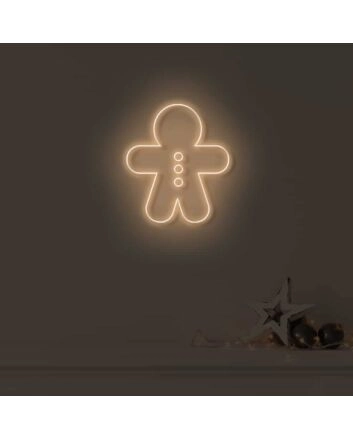 Gingerbread Man LED Neon Sign