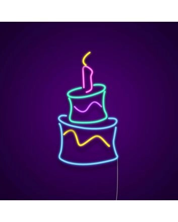 Birthday Cake Neon Sign