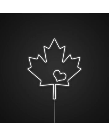 Canada Day Heart Neon Sign