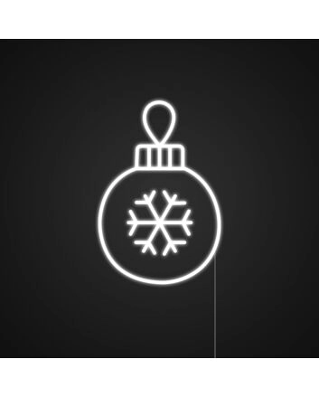Christmas Ball Snowflake Neon Sign