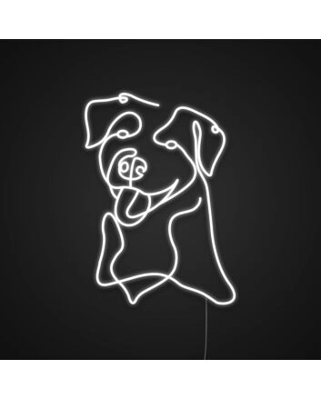 Dog Lineart Neon Sign