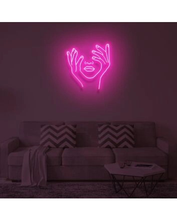 LEAN ON ME" LED Neon Sign