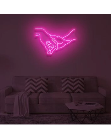 &quot;HOLD MY HAND&quot; LED Neon Sign