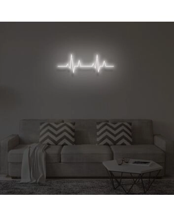 &quot;HEART BEAT&quot; LED Neon Sign