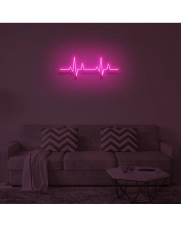 &quot;HEART BEAT&quot; LED Neon Sign