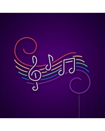 LGBTQ Music Notes Neon Sign