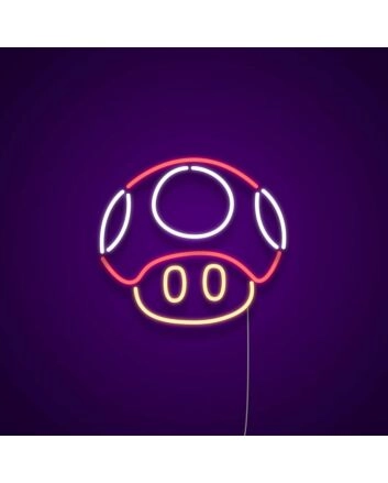Mario Mushroom Neon Sign