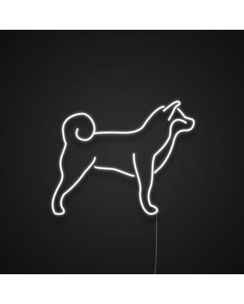 Shiba Inu Silhouette Neon Sign