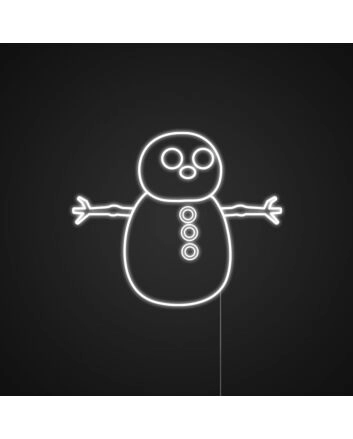 Snowman Outline Neon Sign