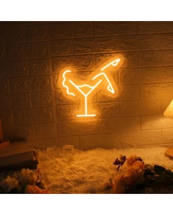 MARTINI GLASS" LED Neon Sign