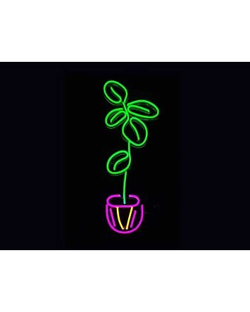 Fiddle Leaf Fig Plant Neon Sign