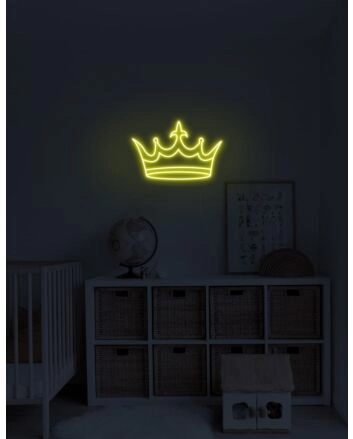 Golden Crown Neon Sign