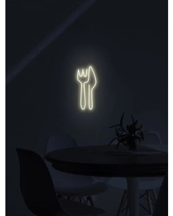 Knife and Fork Neon Sign