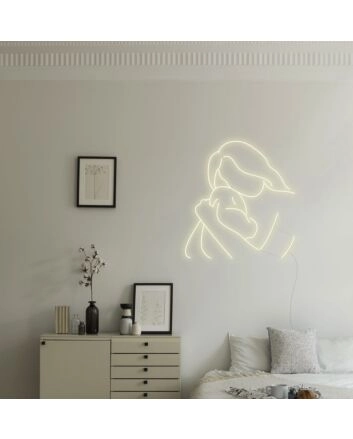 Mother and Hug Neon Sign