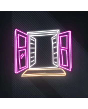 Pink Window View Neon Sign
