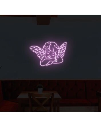 Sleeping Angel Cupid Neon Sign