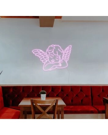 Sleeping Angel Cupid Neon Sign