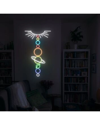 Solar System Neon Sign