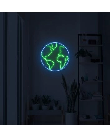 The Planet Earth Neon Sign