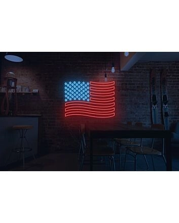 USA Flag Neon Sign