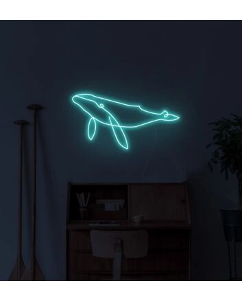 Whale Neon Sign